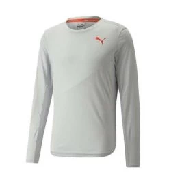 Puma Train Logo LS Tee Harbor Mist