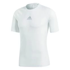 Adidas Alphaskin Short Sleeve - Weiß